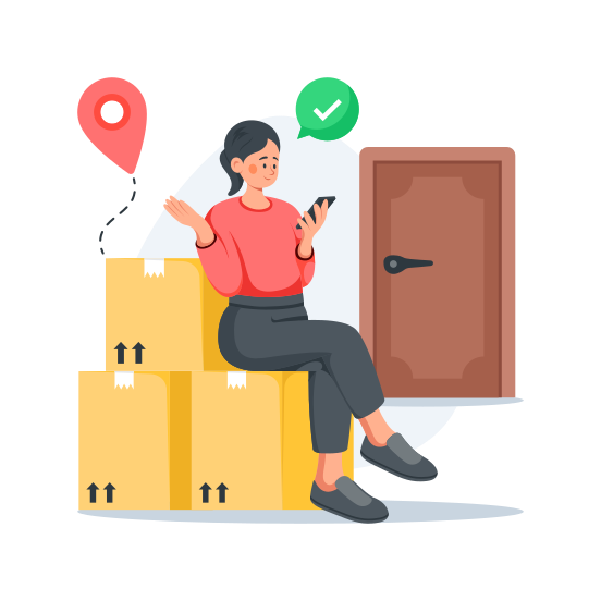 Parcel, Package, Delivery, Shipping, Online illustration