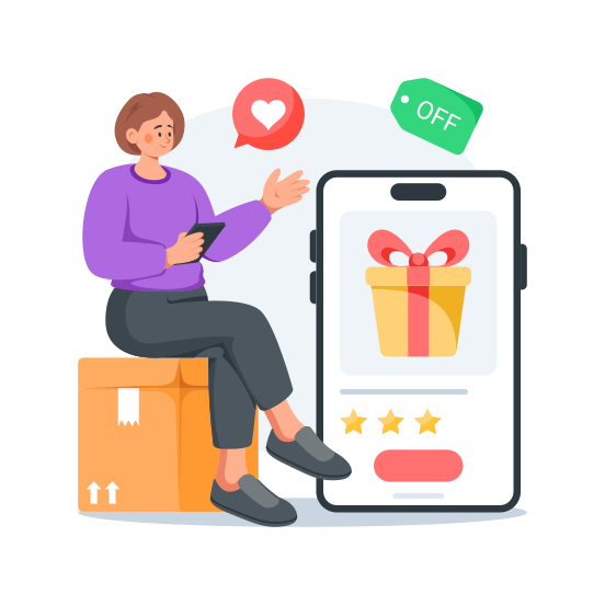Product, Review, Online, Shopping, Ecommerce illustration