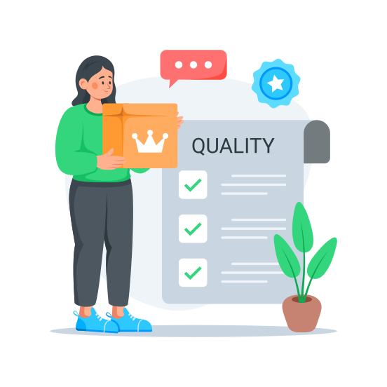 Product, Review, Quality, Ecommerce, Business illustration