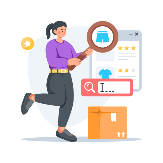 Product, Search, Research, Online, Shopping illustration