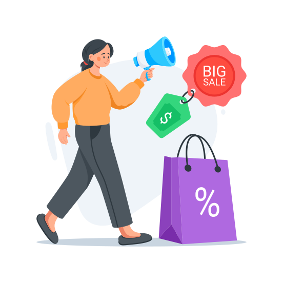 Sale, Marketing, Promotion, Announcement, Campaign illustration