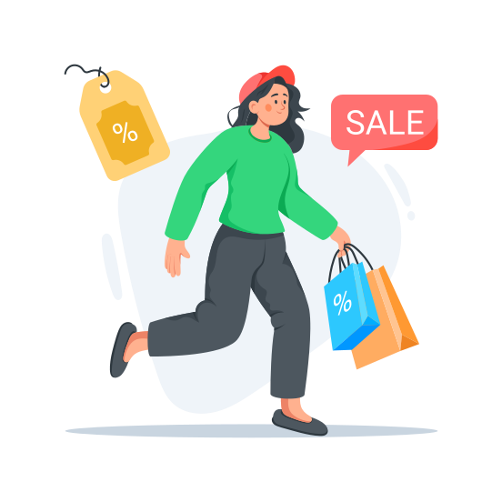 Shopping, Sale, Offer, Discount, Ecommerce illustration