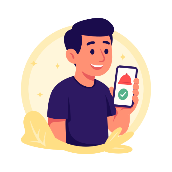 Delivery, App, Notification, Success, Ecommerce, Package, Confirmation illustration