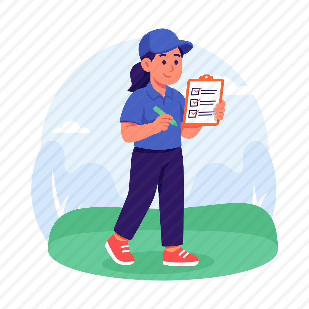 Delivery, Checklist, Courier, Woman, Logistics, Shipping, Document preview