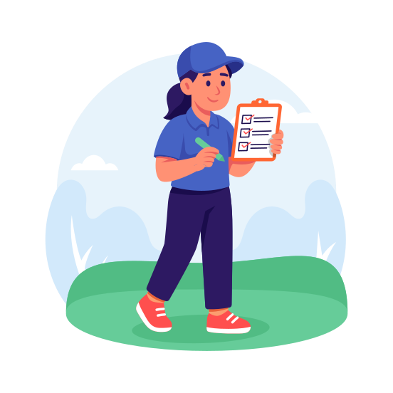 Delivery, Checklist, Courier, Woman, Logistics, Shipping, Document illustration