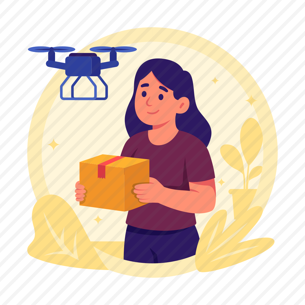 Drone, Delivery, Futuristic, Courier, Parcel, Technology, Package preview
