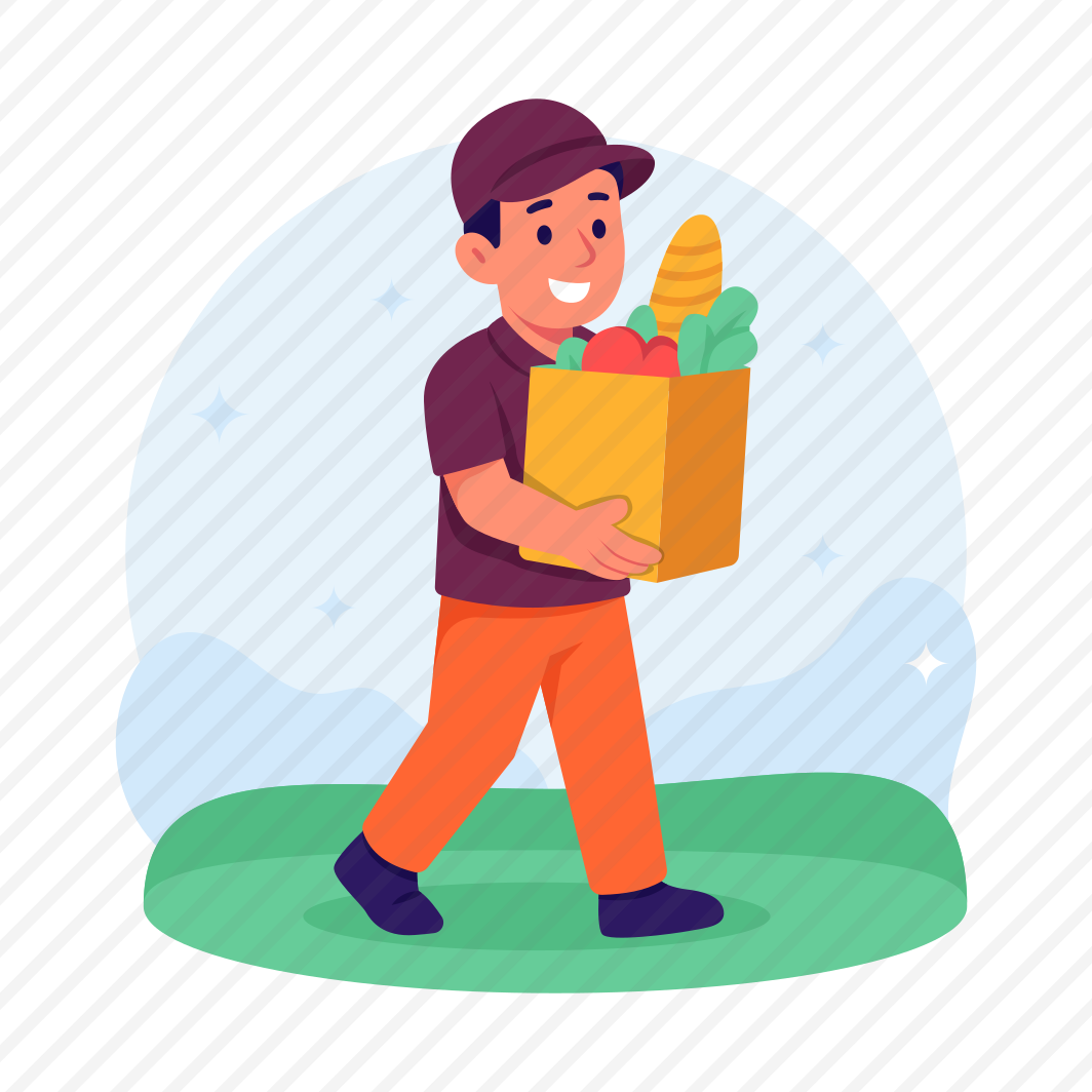 Grocery, Delivery, Logistics, Ecommerce, Shopping, Package, Parcel, preview