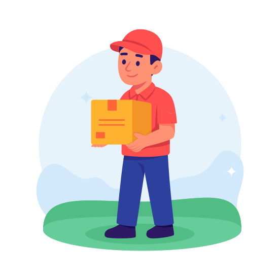 Shipping, Service, Delivery, Logistics, Courier, Parcel, Package, illustration