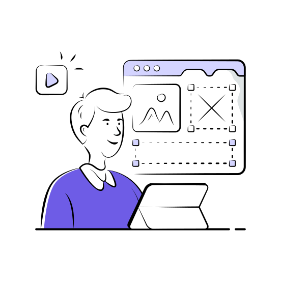 Interactive, Website, Webpage, Coding, Developer, Programming, Frontend illustration