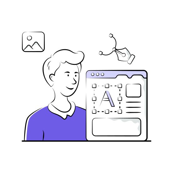 Layout, Creation, Graphic, Design, Web, Website, Process illustration