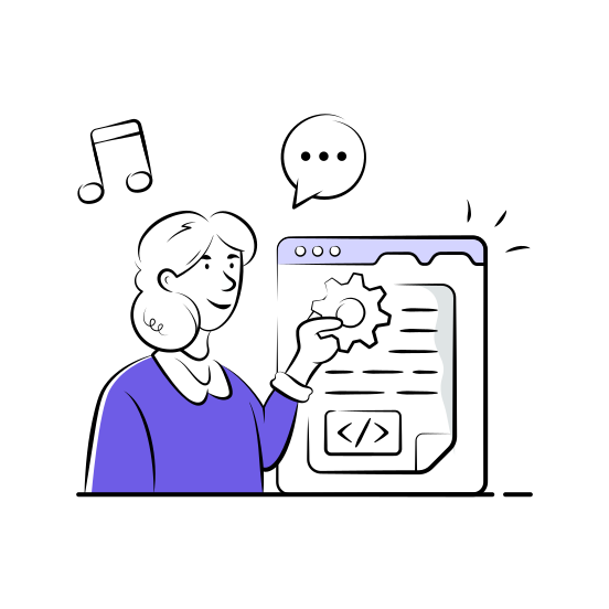 Script, Testing, Website, Webpage, Programmer, Developer, Software illustration