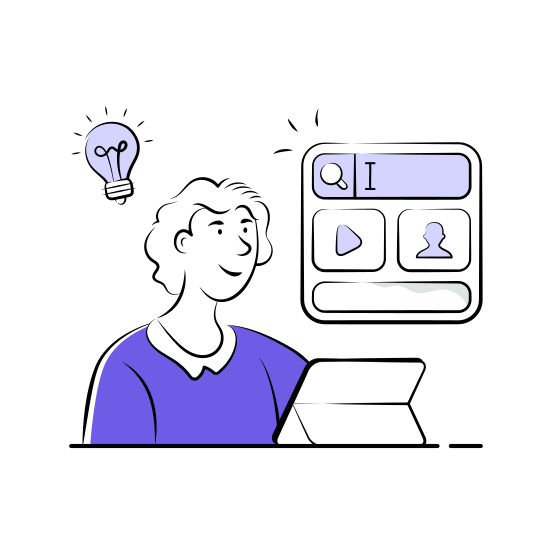 Searching, Online, Internet, Technology, Productivity, Search Bar, Research illustration