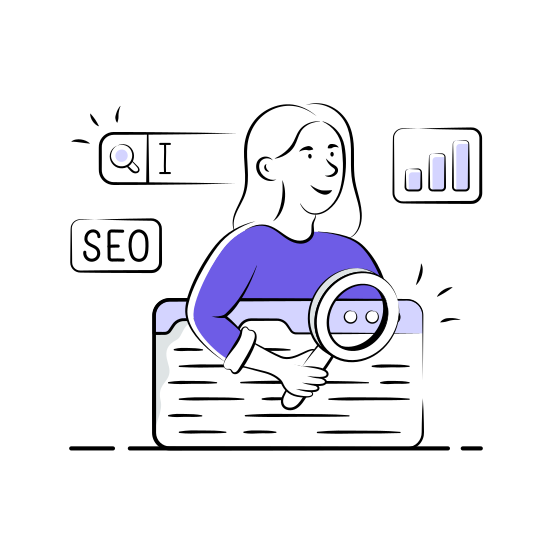 Seo, Search, Engine, Optimization, Website, Online, Marketing illustration