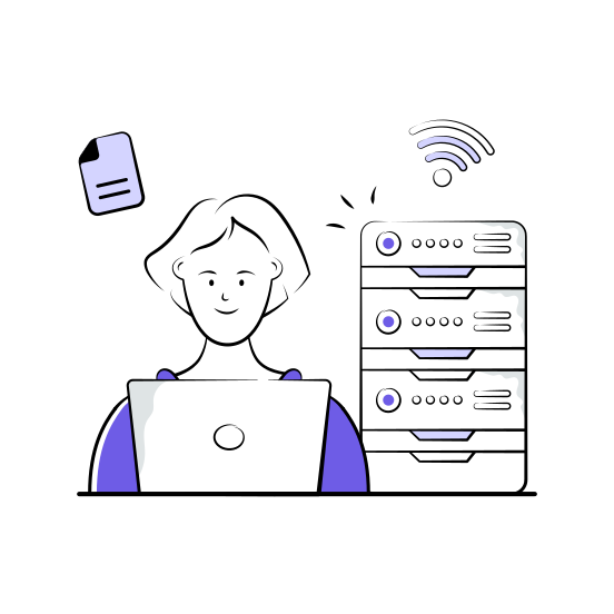 Web, Hosting, Cloud, Computing, Online, Marketing, Services illustration