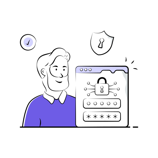 Web, Website, Webpage, Security, Protection, Safety, Authentication illustration