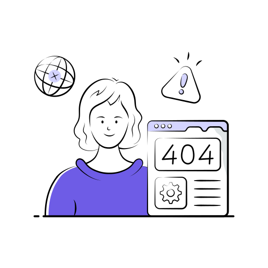 Webpage, Website, Error, , Not, Found, Broken illustration