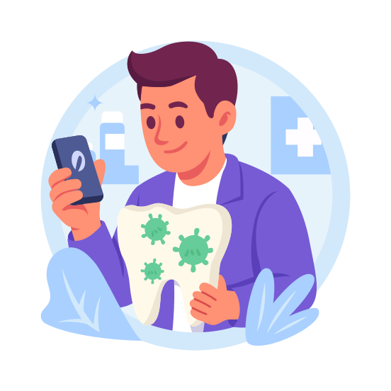 Dentist, Dentistry, Tooth, Germs, Disease, Orthodontist, Periodontist, illustration