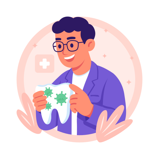 Dentist, Hygiene, Oral Care, Bacterial, Infection, Professional, illustration