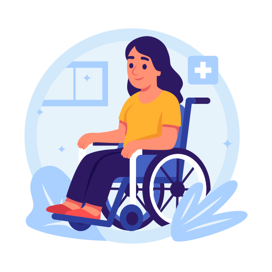 Disability, Patient, Rehabilitation, Health, Medical, Recovery, illustration