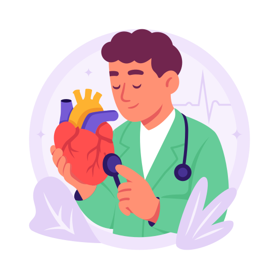 Male, Doctor, Cardiologist, Physician, Practitioner, Anatomy, Physiology, illustration