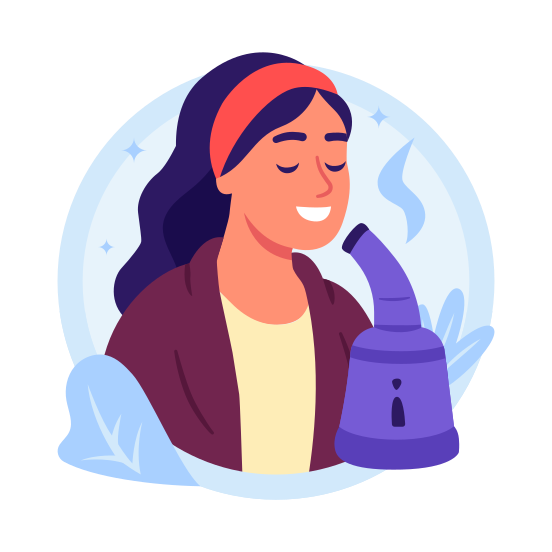 Nebulizer, Vaporizer, Inhalation, Steam, Aromatherapy, Wellness, illustration