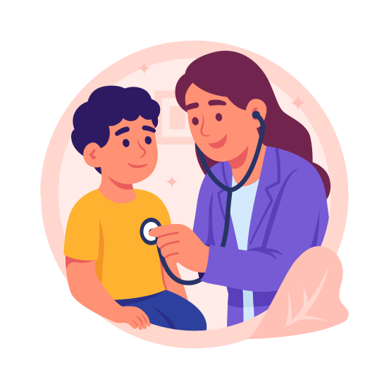 Pediatrician, Doctor, Physician, Treatment, Diagnosis, Checkup, illustration