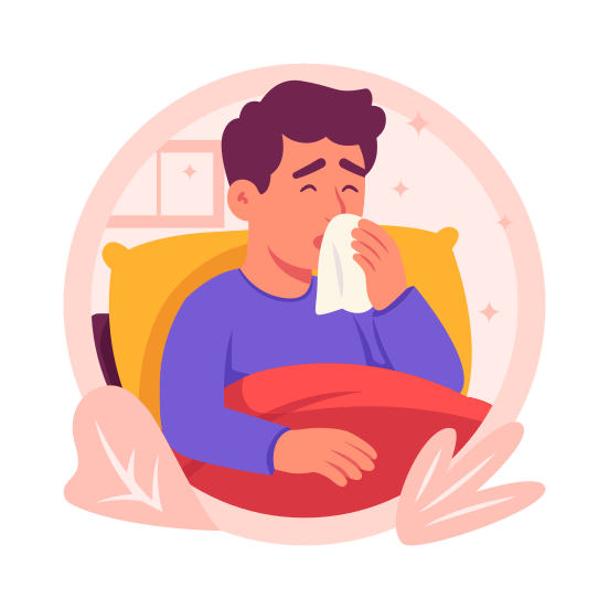 Sick, Illness, Man, Unwell, Cold, Flu, Patient, illustration