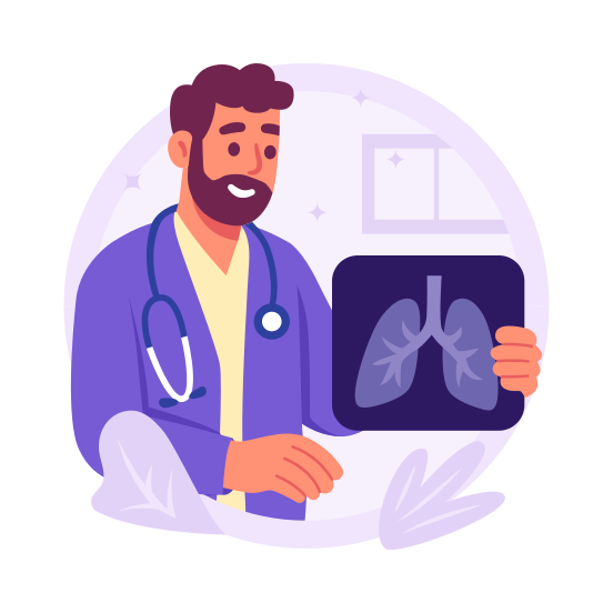 X Ray, Examination, Pulmonologist, Physician, Doctor, Treatment, illustration