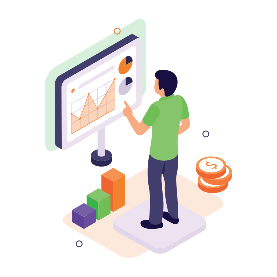 Financial, Dashboard, Business, Analytics, Financial illustration