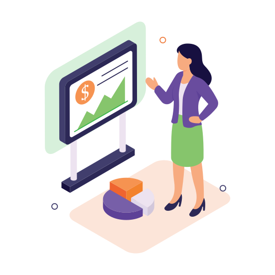 Financial, Presentation, Revenue, Growth, Business,, illustration