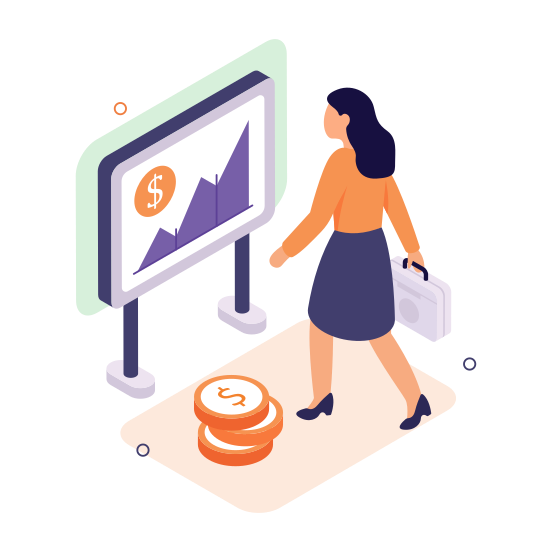 Financial, Success, Business, Growth, Investment illustration