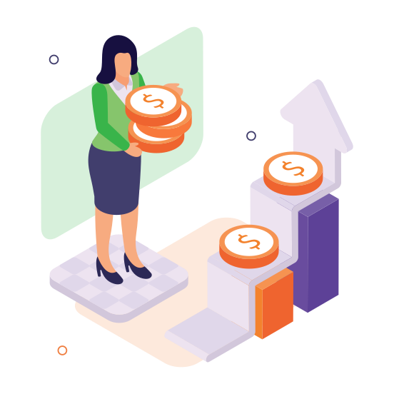 Financial, Success, Profit, Revenue, Business illustration