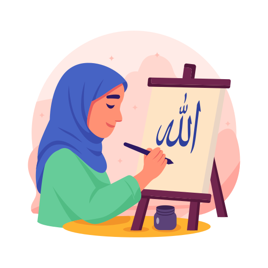 Arabic, Calligraphy, Cultural, Writing, Traditional, Art, Typography, illustration