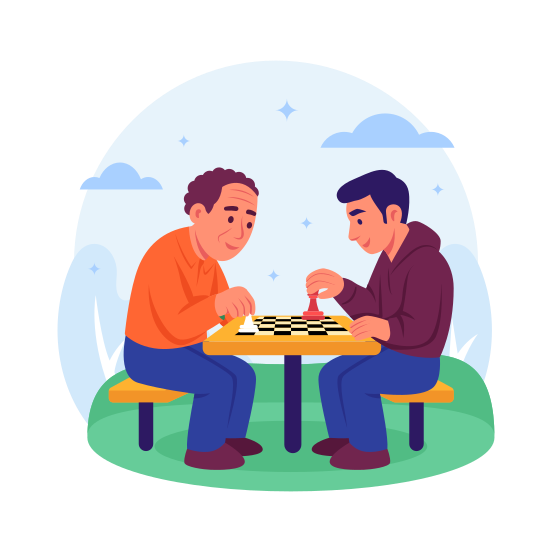 Chess, Playing, Cultural, Traditional, Event, Strategy, Outdoor, illustration
