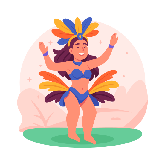 Festival, Carnival, Brazilian, Dancer, Samba, Festival, Celebration, illustration