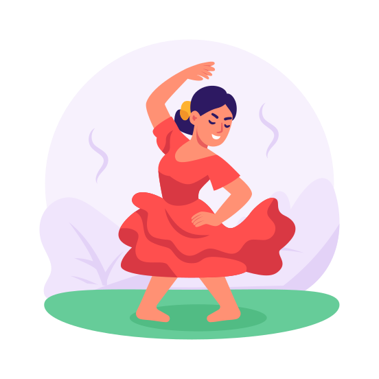 Flamenco, Dancer, Spanish, Cultural, Festival, Traditional, illustration