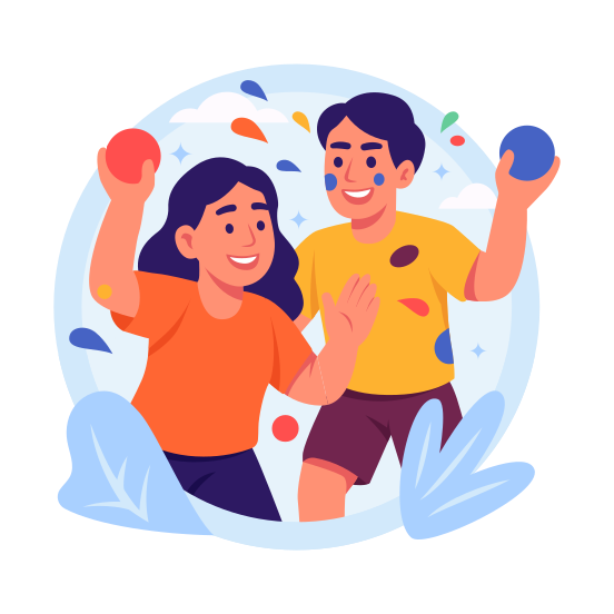 Holi, Festival, Traditional, Cultural, Indian, Diversity, Phagwah. illustration