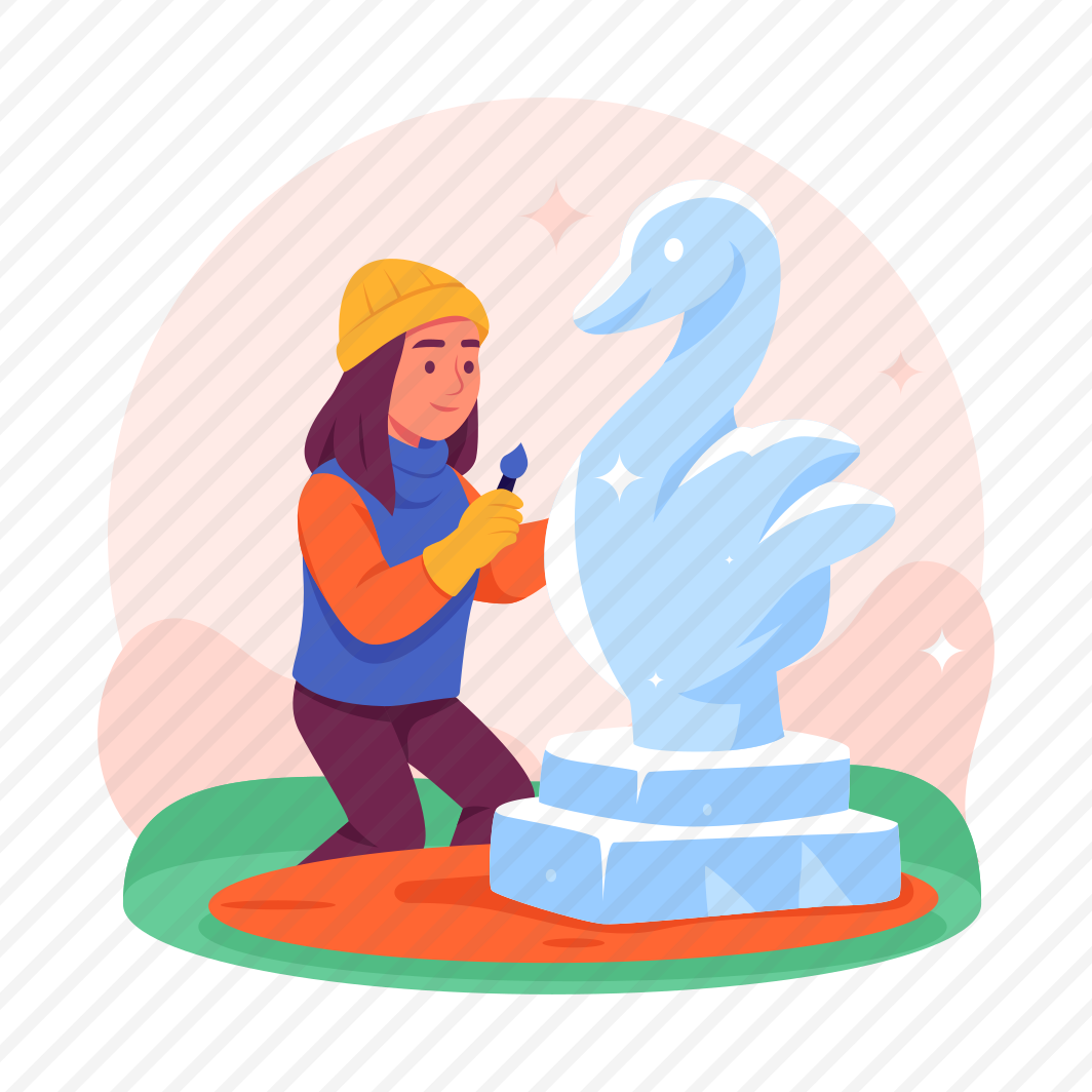 Ice, Sculpture, Swan, Carving, Winter, Creativity, Activity, preview