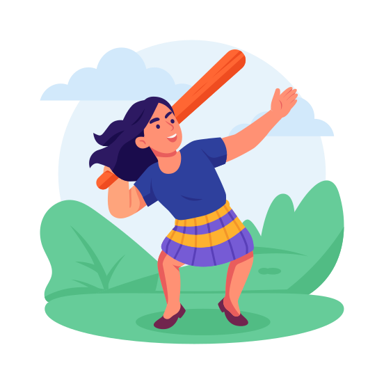 Playing, Baseball, Softball, Cultural, Sports, Athlete, Festival, illustration