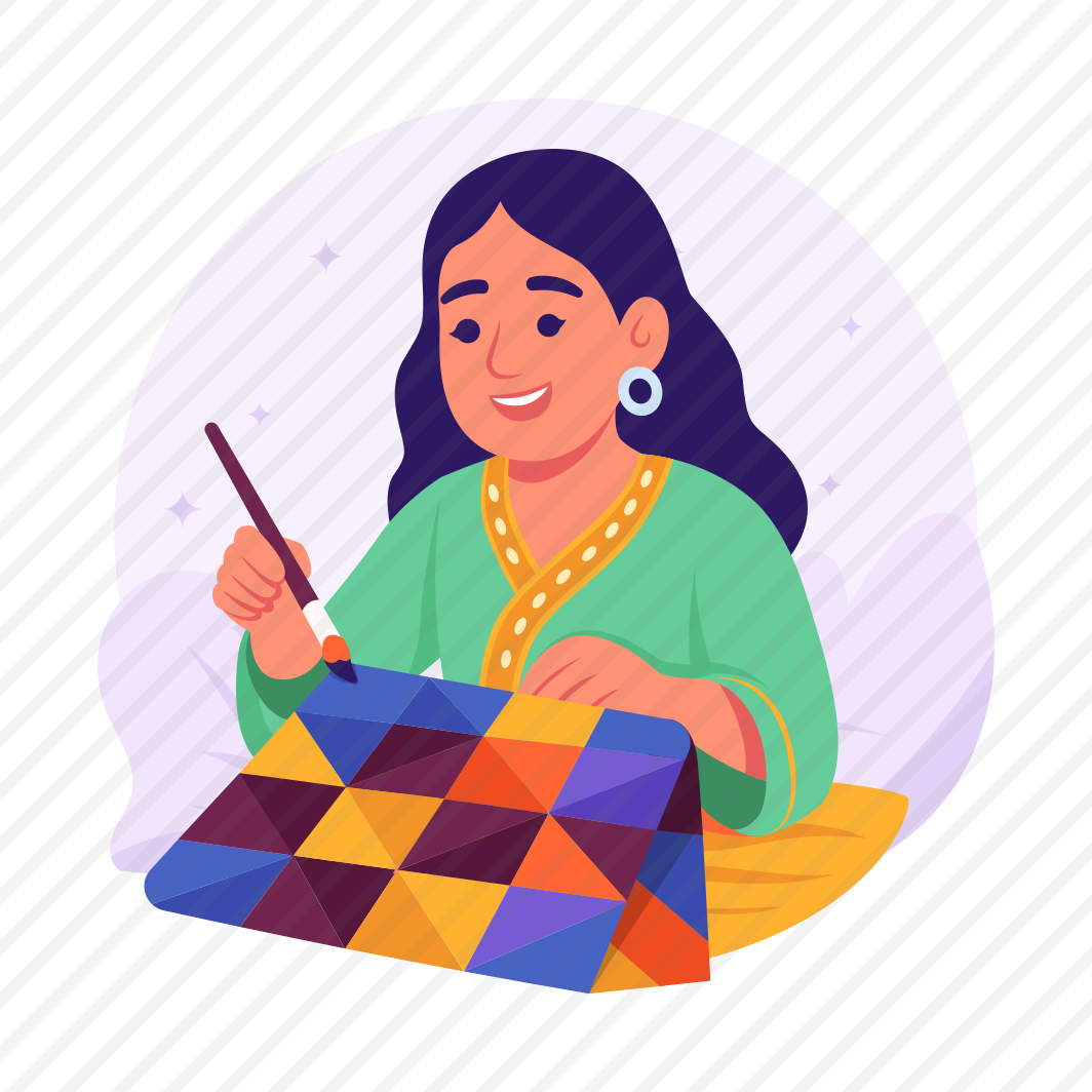 Quilting, Artisan, Woman, Painting, Artist, Geometric, Cultural, preview