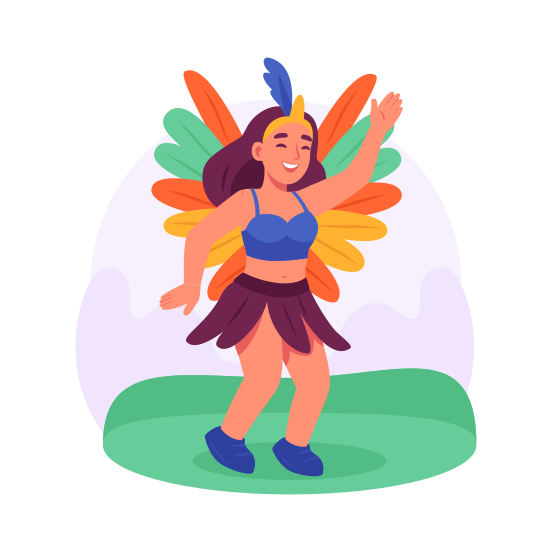 Samba, Dance, Cultural, Festival, Carnival, Dancing, Celebration illustration