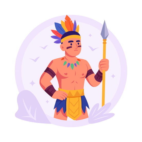 Tribal, Warrior, Cultural, Costume, Traditional, Ethnic, Heritage, illustration