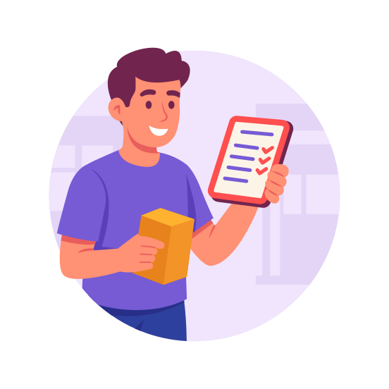 Checklist, Ecommerce, Consumer, Online, Customer illustration