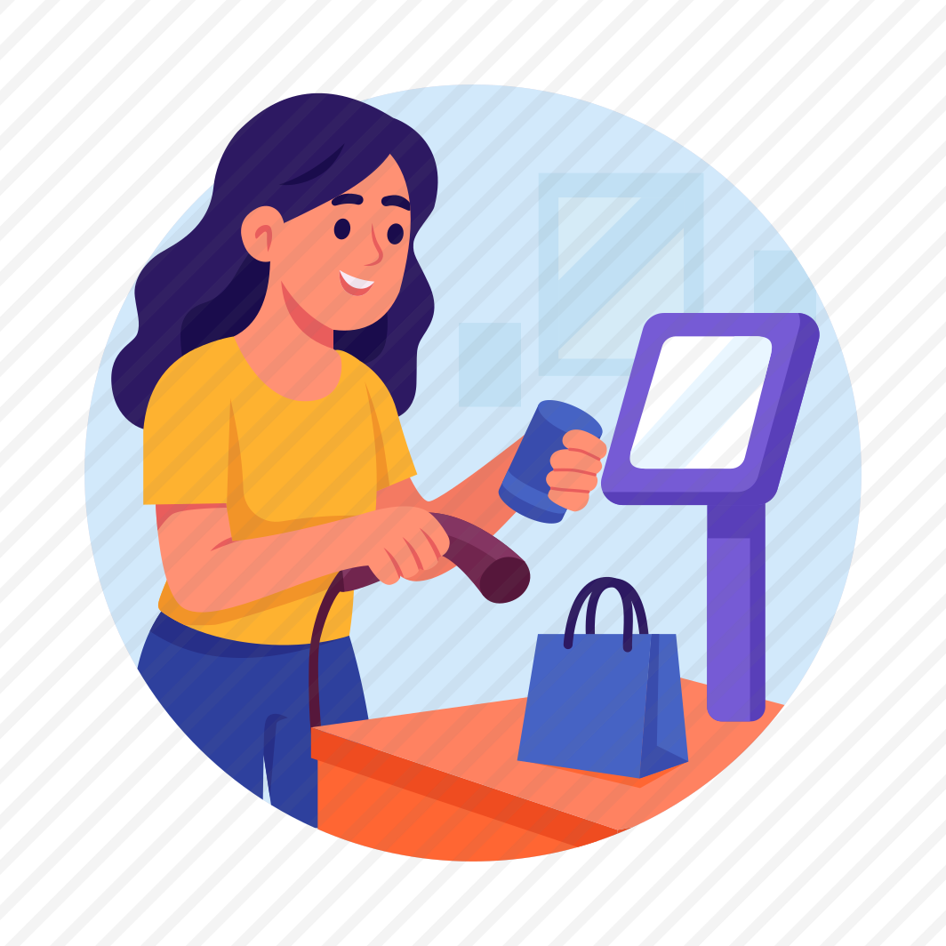 Checkout, Payment, Self, Female, Cashier preview