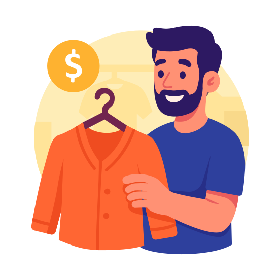 Clothes, Garment, Outfit, Shirt, Shopping illustration