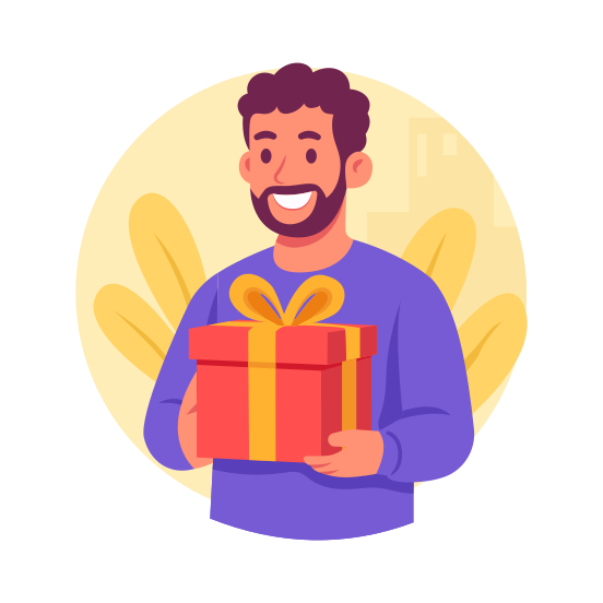 Gift, Celebration, Present, Package, Festive illustration