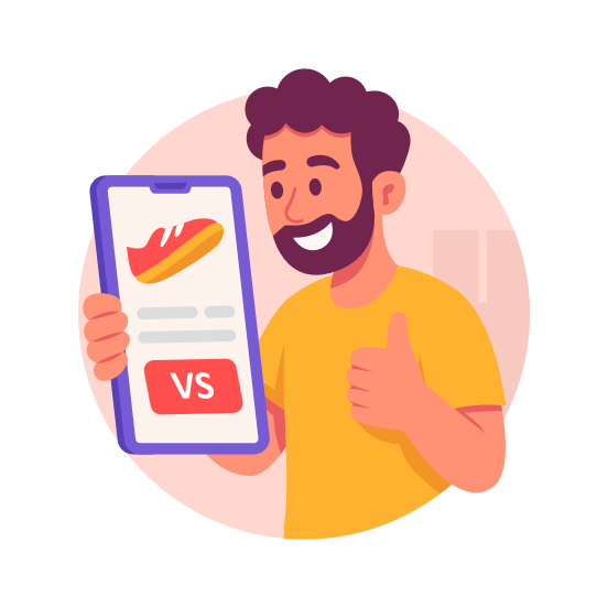 Mobile, Ecommerce, Online, Customer, Consumer illustration