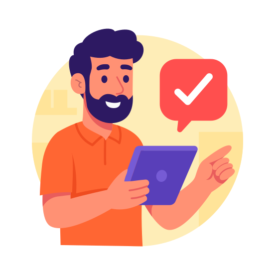 Online, Ecommerce, Confirmation, Approval, Internet illustration