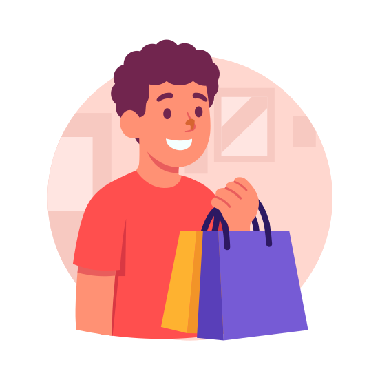 Online, Ecommerce, Customer, Consumer, Store illustration