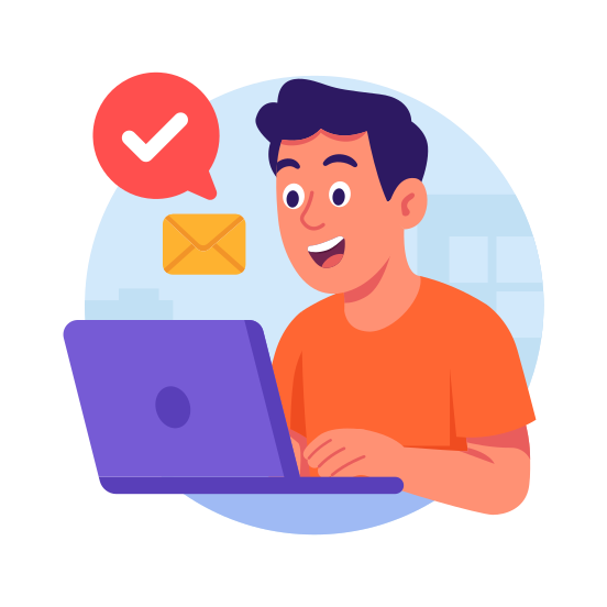 Order, Confirmation, Online, Shopping, Ecommerce illustration